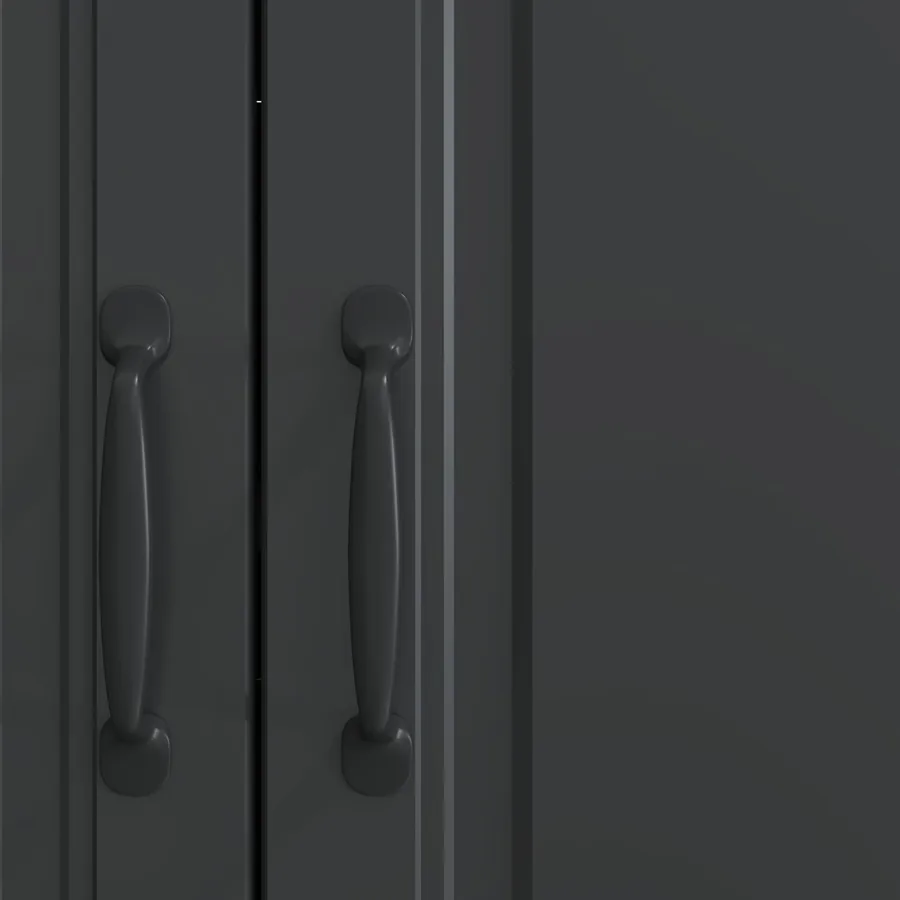 Buffet Noir 89 x 34,5 x 77 cm Bois d'ingénierie - 10