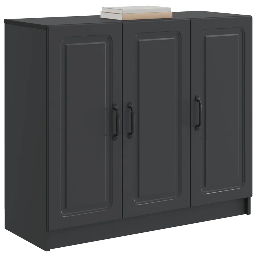 Buffet Noir 89 x 34,5 x 77 cm Bois d'ingénierie - 3
