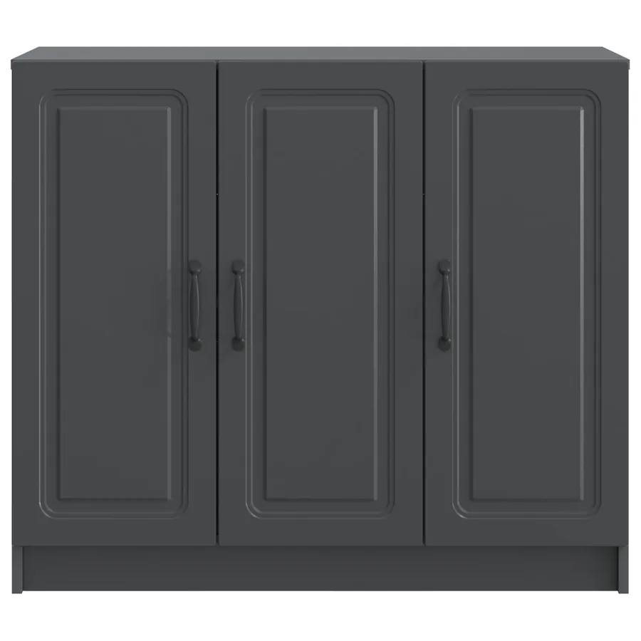 Buffet Noir 89 x 34,5 x 77 cm Bois d'ingénierie - 6
