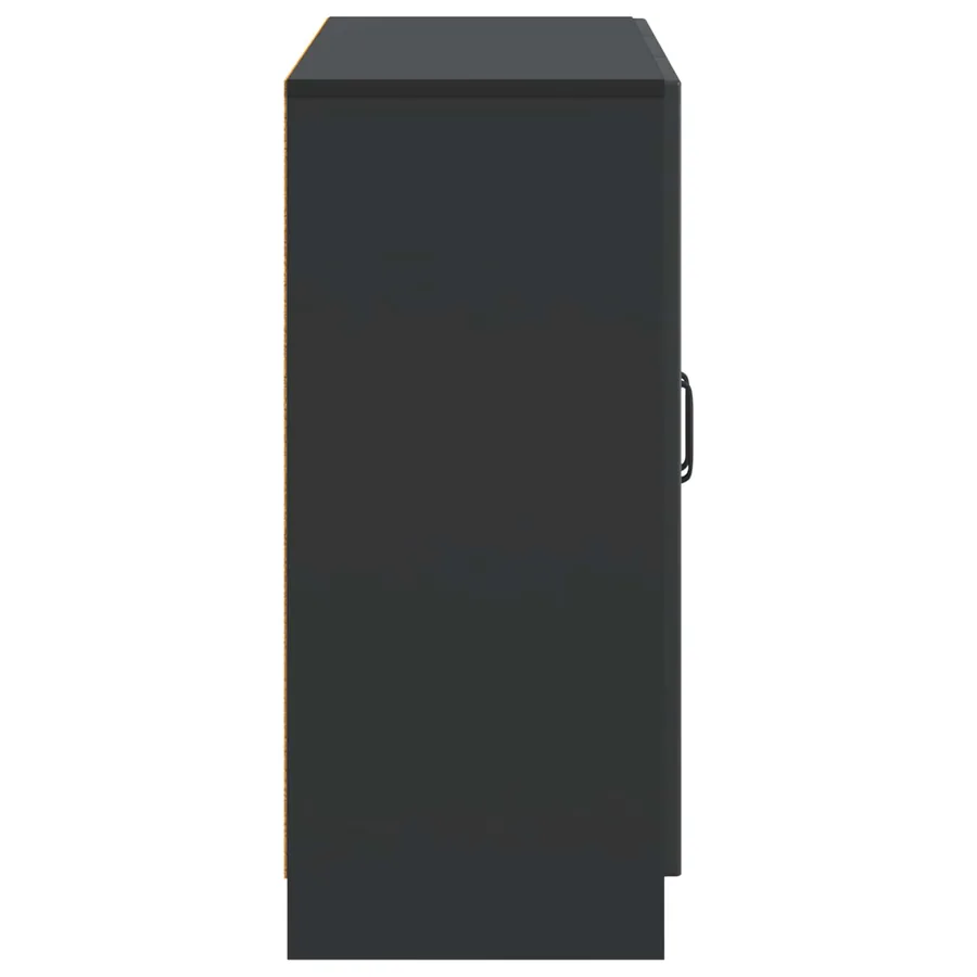 Buffet Noir 89 x 34,5 x 77 cm Bois d'ingénierie - 7