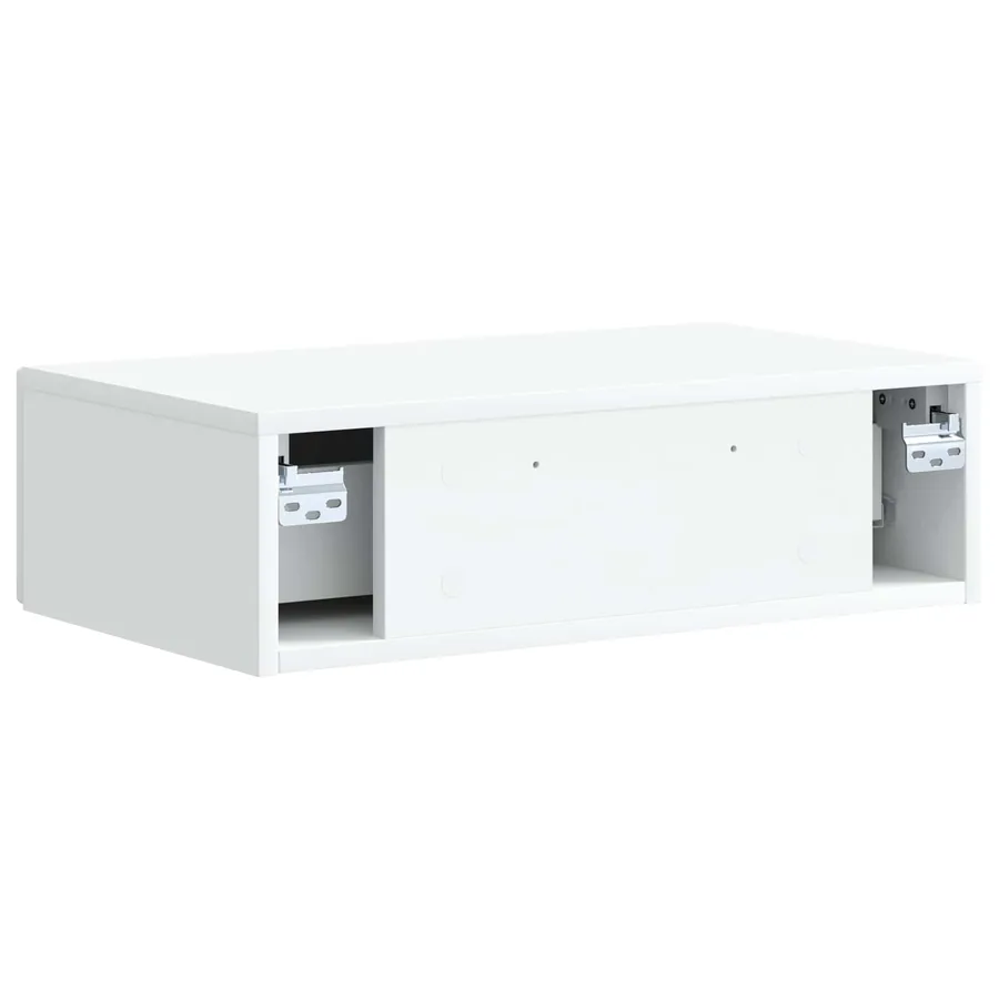 Table d'appoint murale Blanc 59 x 34,5 x 17 cm - 7
