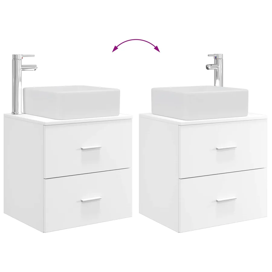 Ensemble de mobilier de salle de bain 4 pcs Blanc - 13