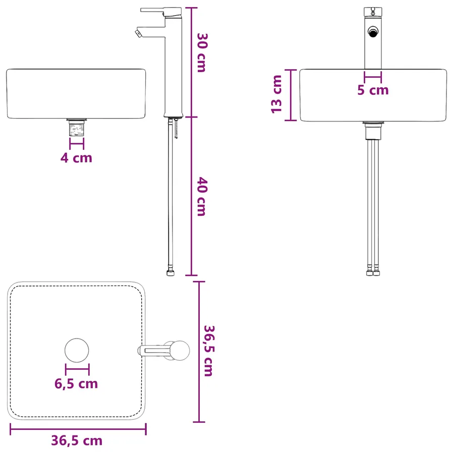 Ensemble de mobilier de salle de bain 2 pcs Blanc - 11
