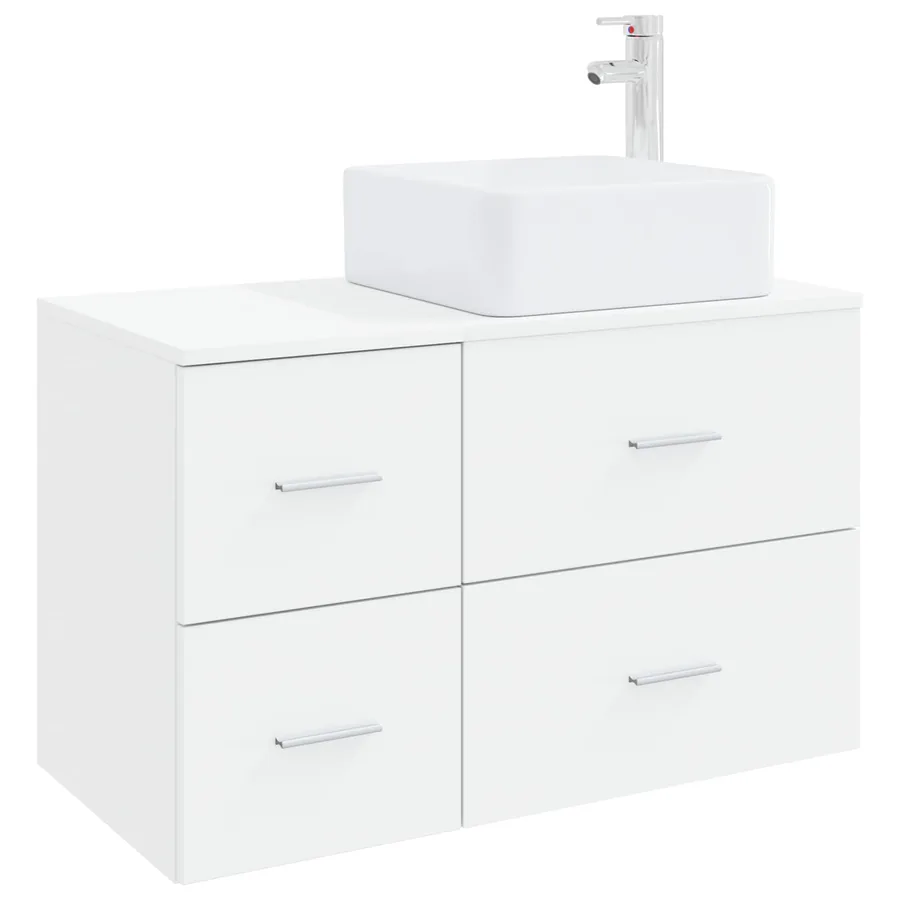 Ensemble de mobilier de salle de bain 2 pcs Blanc - 2