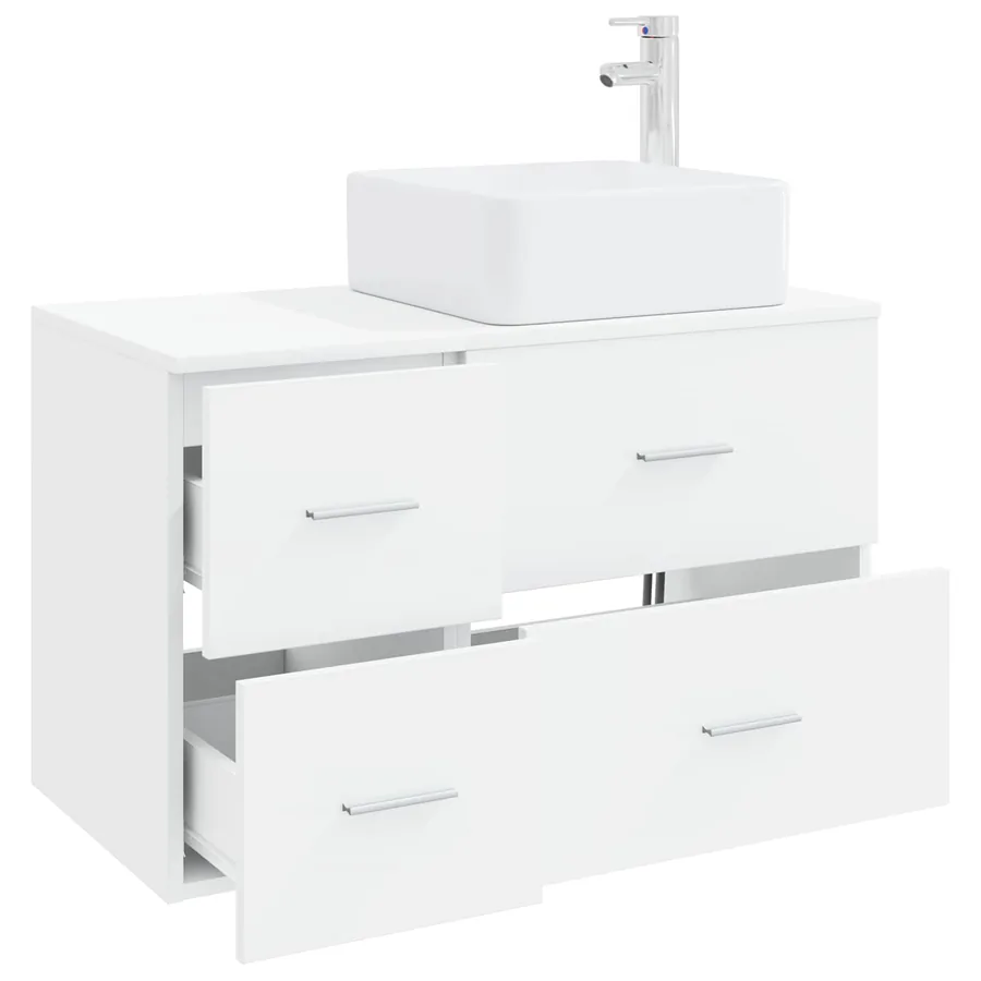 Ensemble de mobilier de salle de bain 2 pcs Blanc - 3