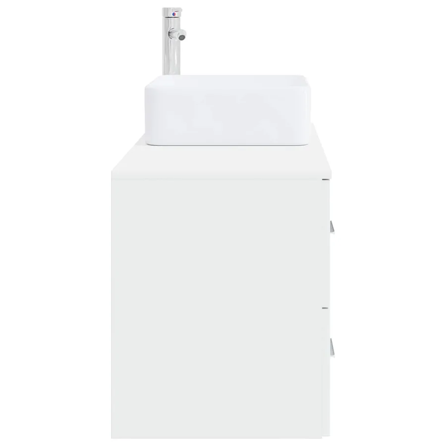 Ensemble de mobilier de salle de bain 2 pcs Blanc - 4