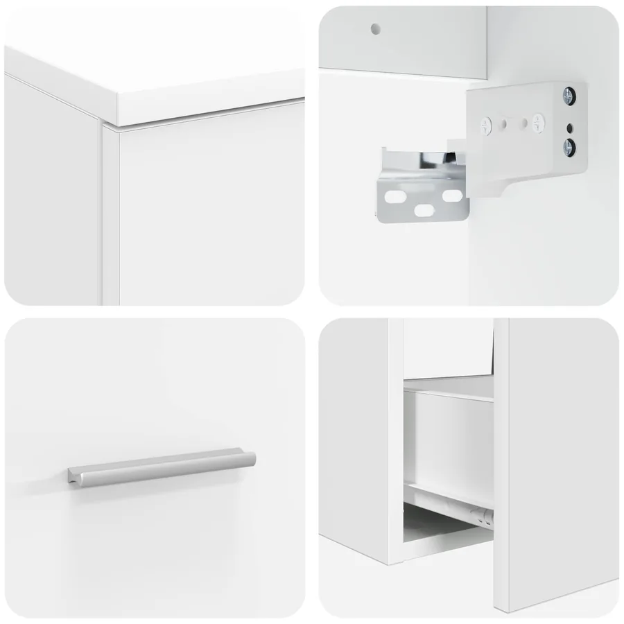 Ensemble de mobilier de salle de bain 2 pcs Blanc - 6