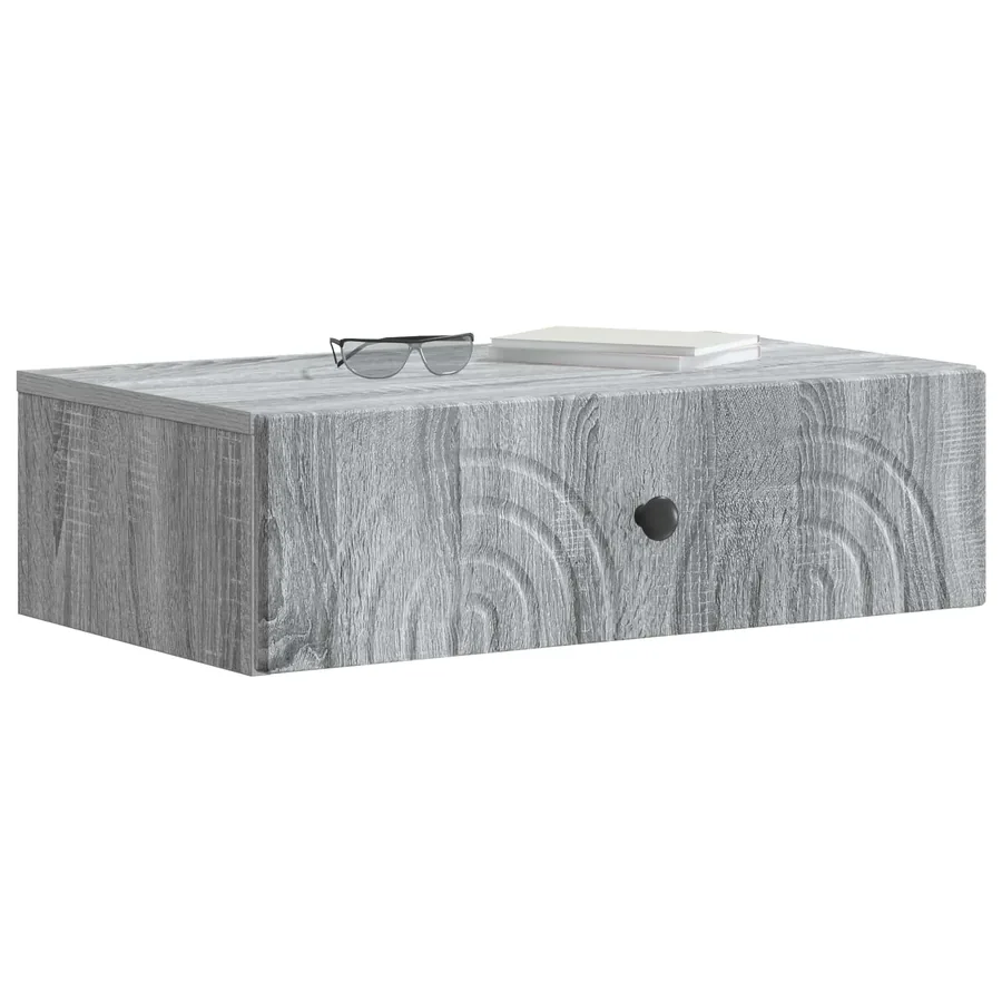 Table d'appoint murale Sonoma gris 59 x 34,5 x 17 cm - 3