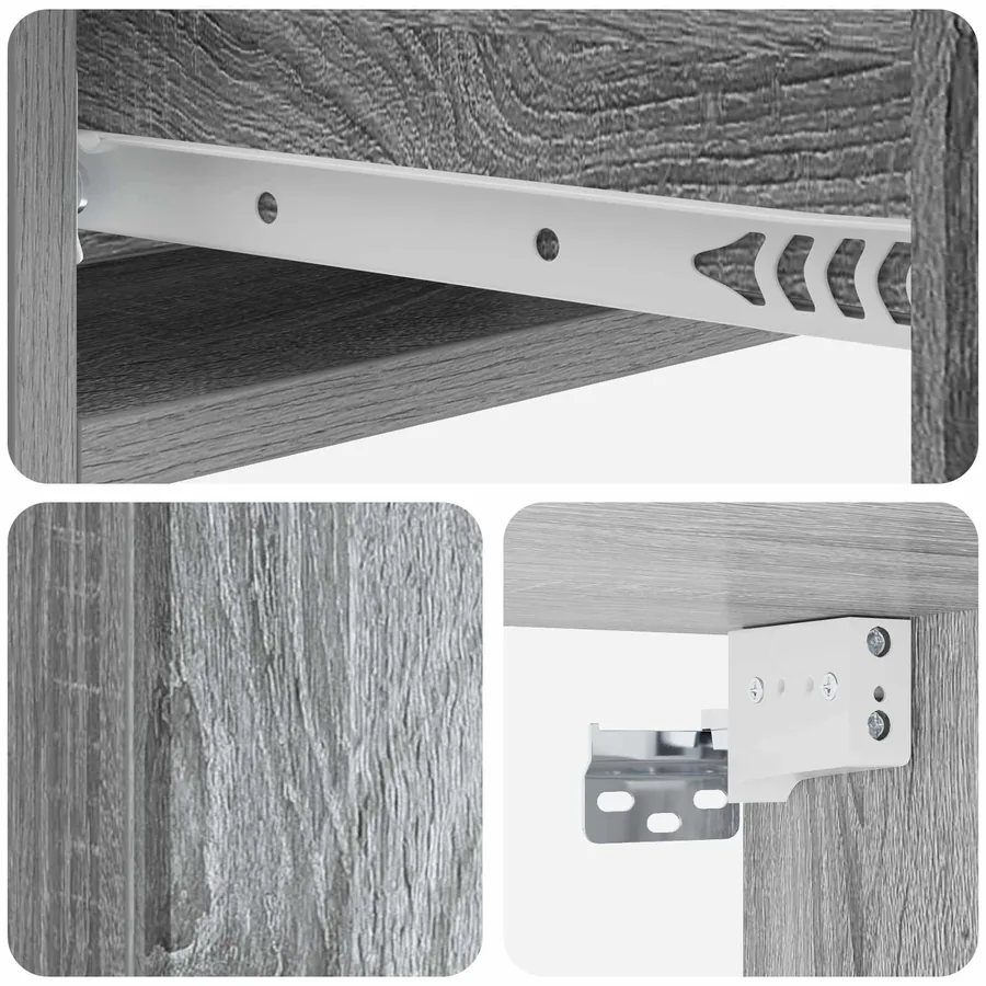 Table d'appoint murale Sonoma gris 59 x 34,5 x 17 cm - 8
