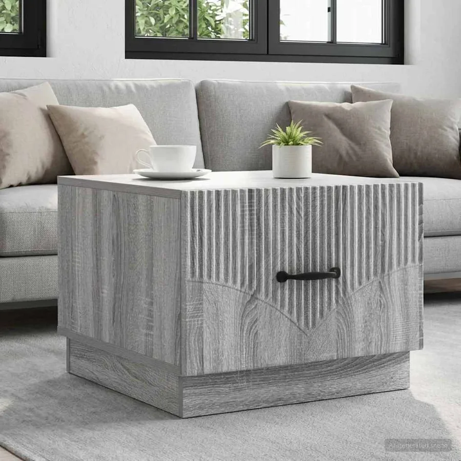 Table basse Sonoma gris 49 x 50 x 37 cm Bois d'ingénierie
