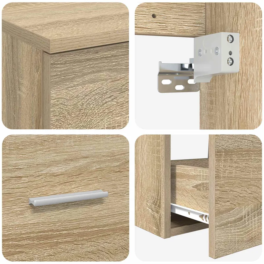Ensemble de mobilier de salle de bain 2 pcs Chêne Sonoma - 6