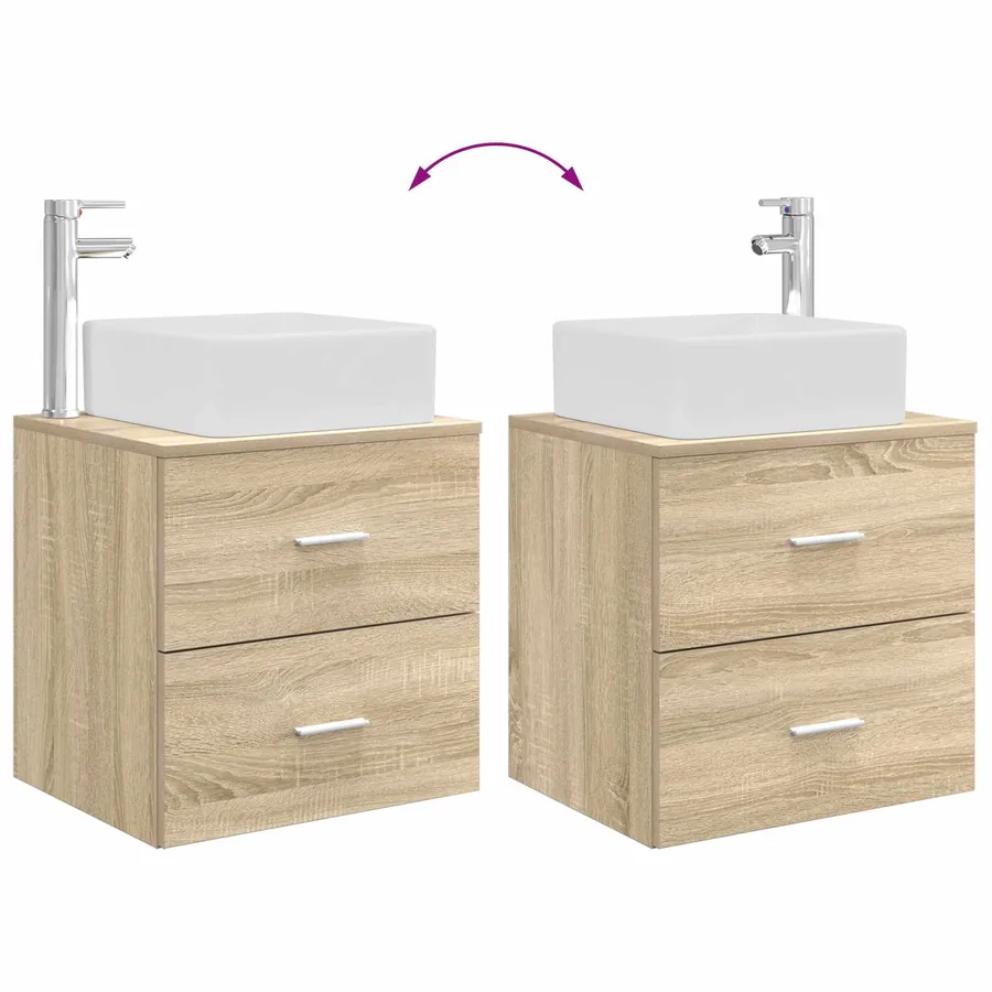 Ensemble de mobilier de salle de bain 5 pcs Chêne Sonoma - 13