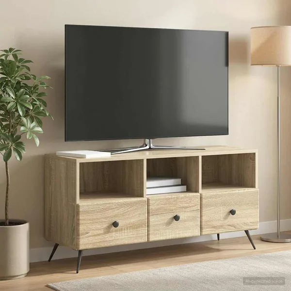 Meuble TV Chêne Sonoma 102 x 34,5 x 50 cm Bois d'ingénierie