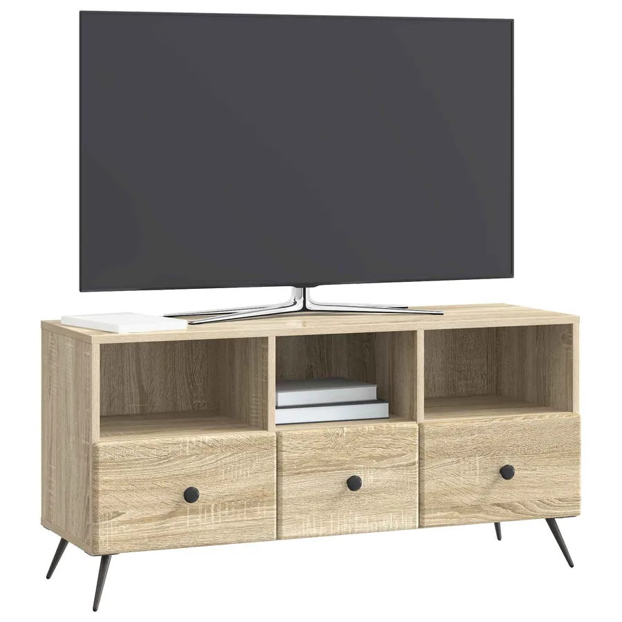 Meuble TV Chêne Sonoma 102 x 34,5 x 50 cm Bois d'ingénierie - 3