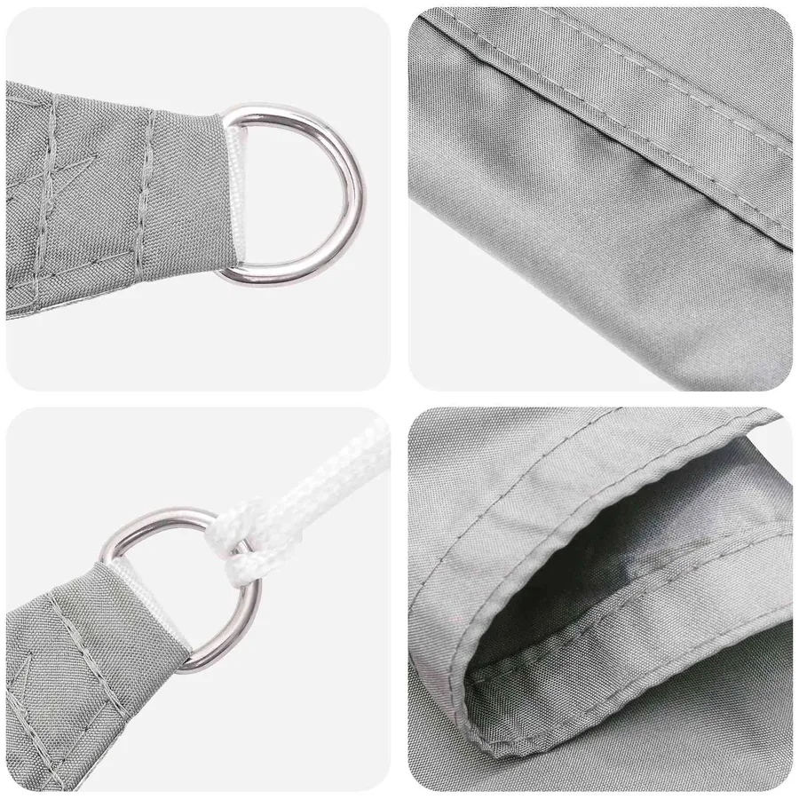Voile d'ombre Gris clair 6 x 2 m 100 % polyester Oxford - 4