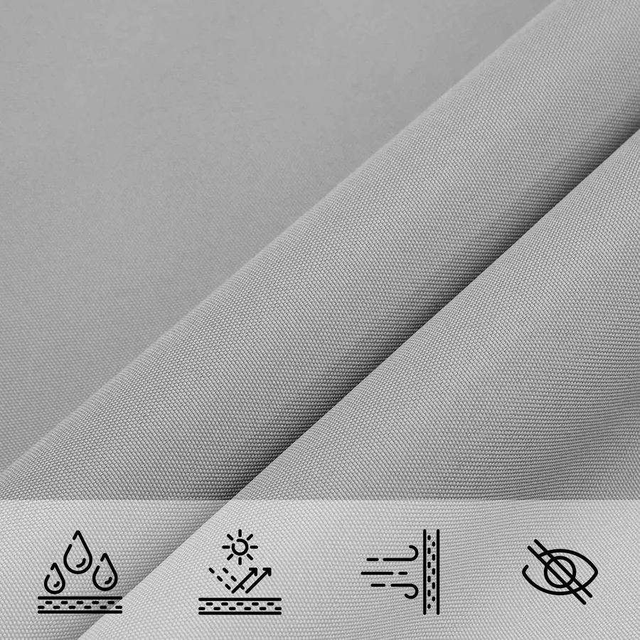 Voile d'ombre Gris clair 6 x 2 m 100 % polyester Oxford - 6