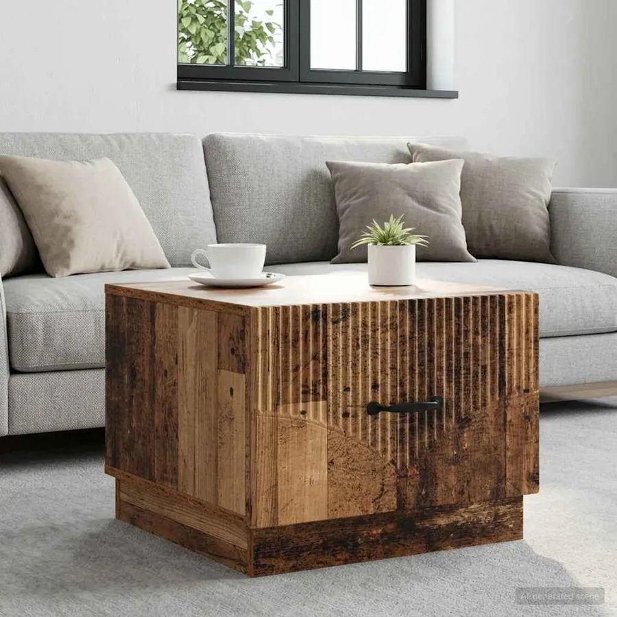 Table basse Bois ancien 49 x 50 x 37 cm Bois d'ingénierie