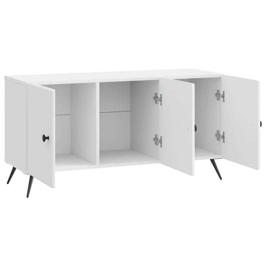 Meuble TV Blanc brillant 99 x 34,5 x 50 cm Bois d'ingénierie - 5