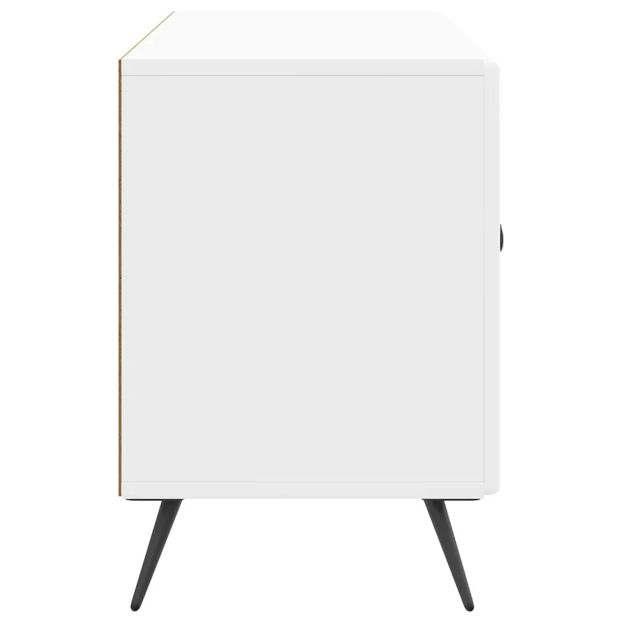 Meuble TV Blanc brillant 99 x 34,5 x 50 cm Bois d'ingénierie - 7