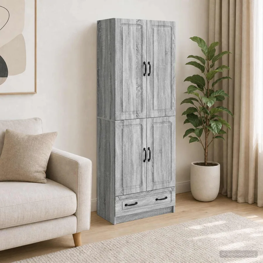 Ensemble de Meubles 2 pcs Sonoma gris Bois d'ingénierie