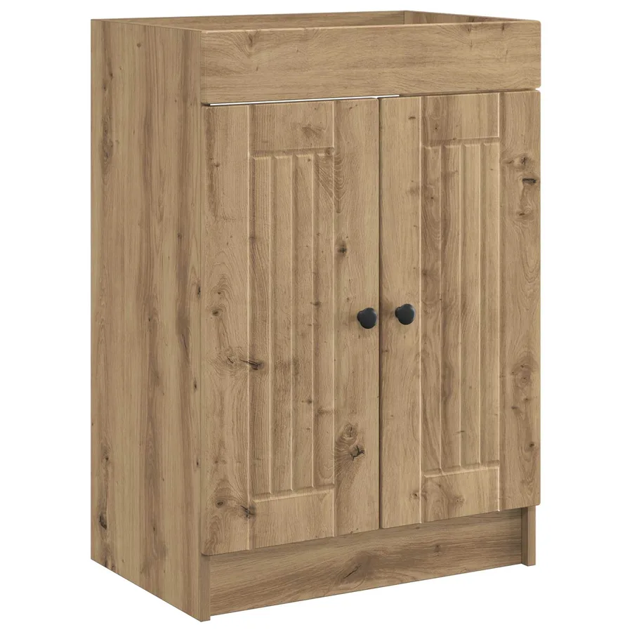 Ensemble de mobilier de salle de bain Chêne artisanal - 4