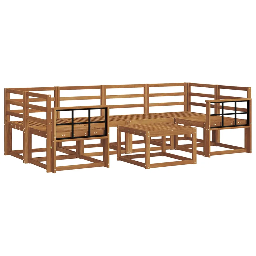 Ensemble de canapés d'extérieur 7 pcs Naturel - 2