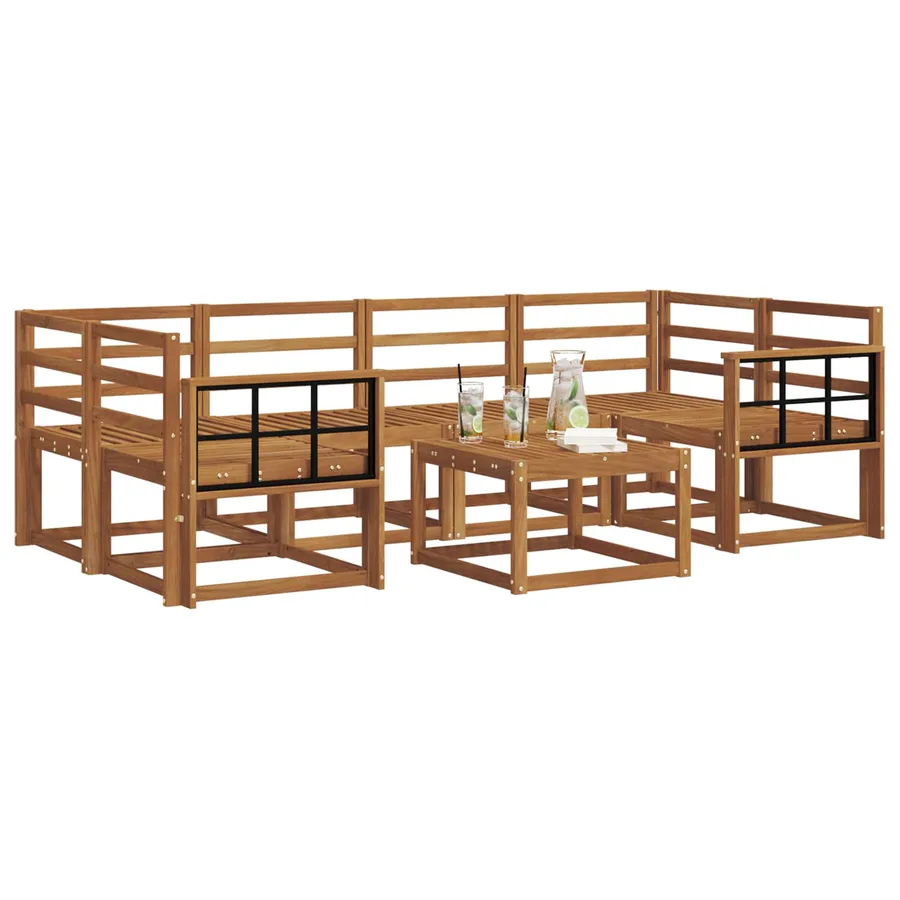 Ensemble de canapés d'extérieur 7 pcs Naturel - 3