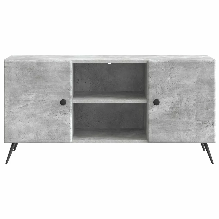 Meuble TV Gris béton 102 x 34,5 x 50 cm Bois d'ingénierie - 6