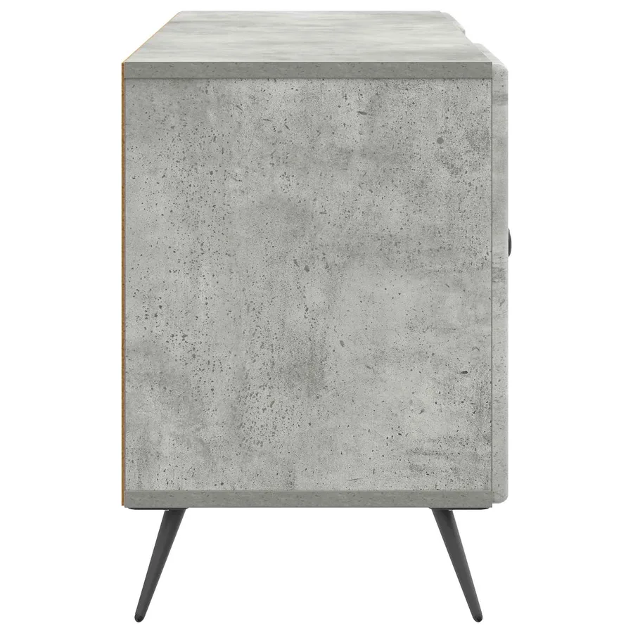 Meuble TV Gris béton 102 x 34,5 x 50 cm Bois d'ingénierie - 7