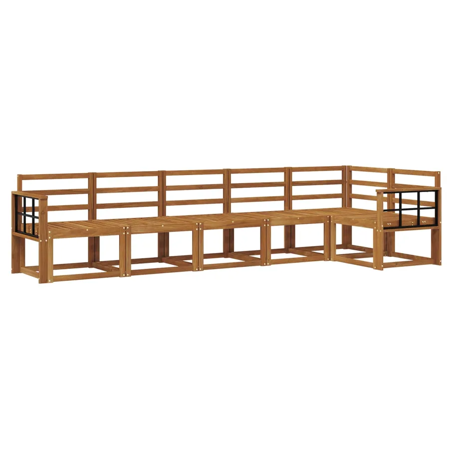 Ensemble de canapés d'extérieur 6 pcs Naturel - 2