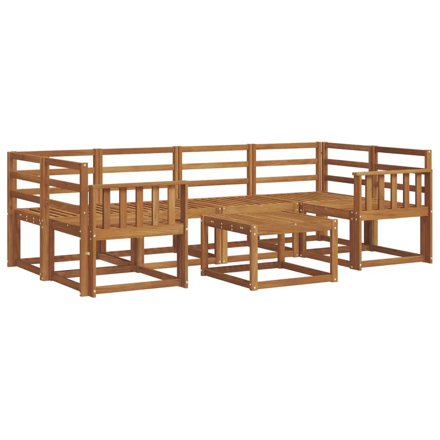 Ensemble de canapés d'extérieur 7 pcs Naturel - 2