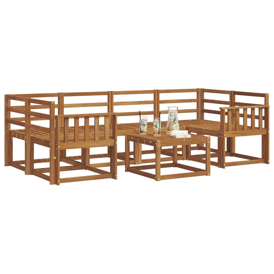 Ensemble de canapés d'extérieur 7 pcs Naturel - 3