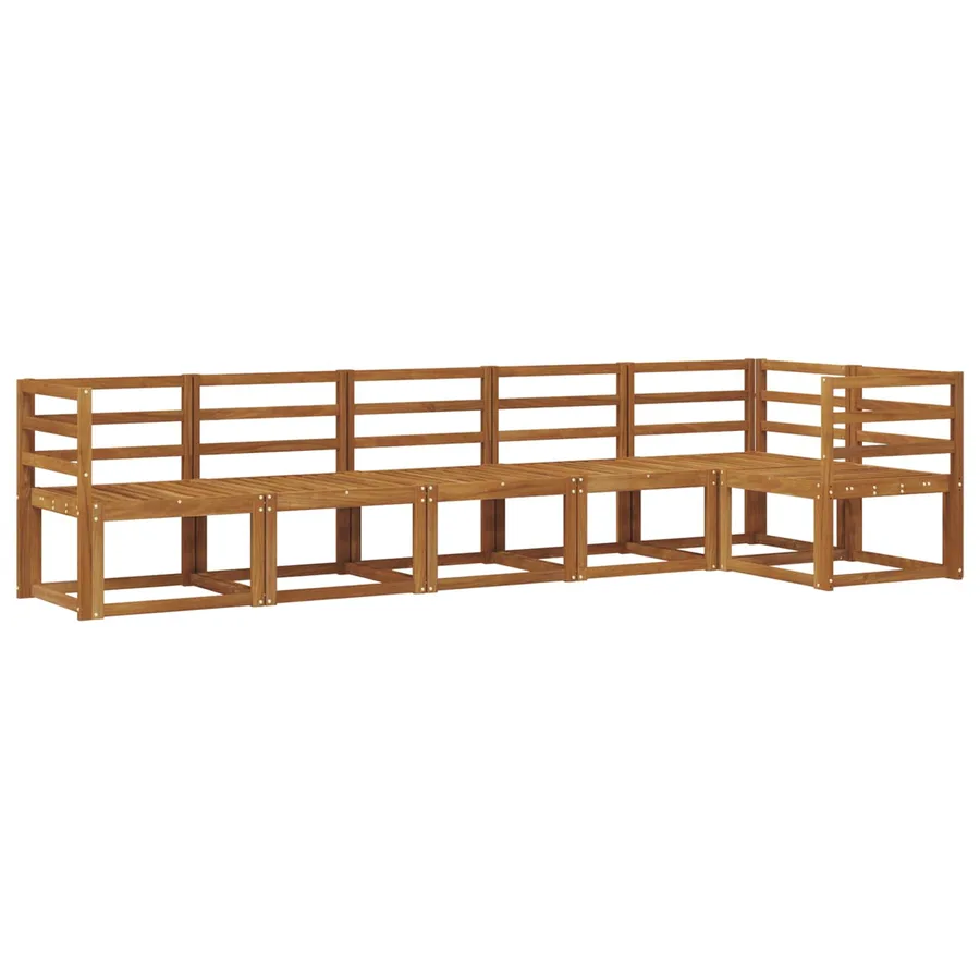 Ensemble de canapés d'extérieur 6 pcs Naturel - 2