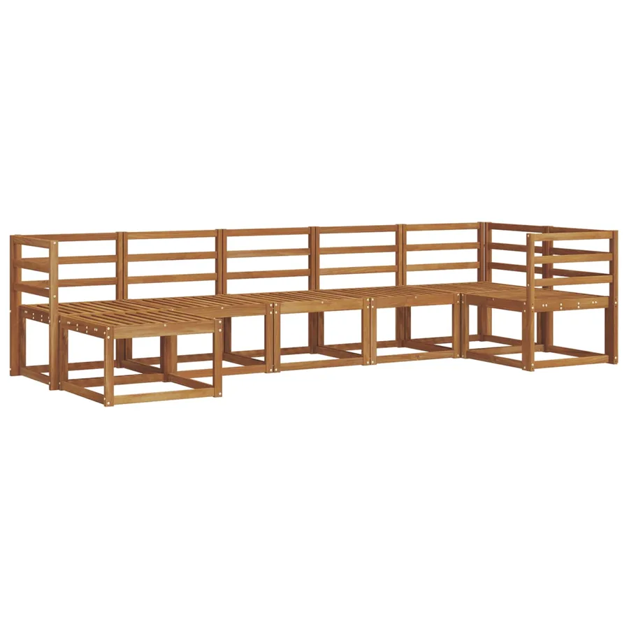 Ensemble de canapés d'extérieur 7 pcs Naturel - 2