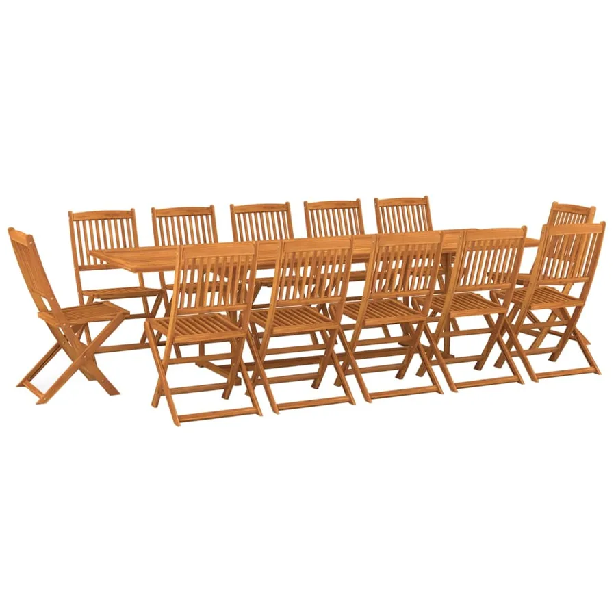 Ensemble à manger de jardin 13 pcs 280x90x75 cm bois d'acacia - 2