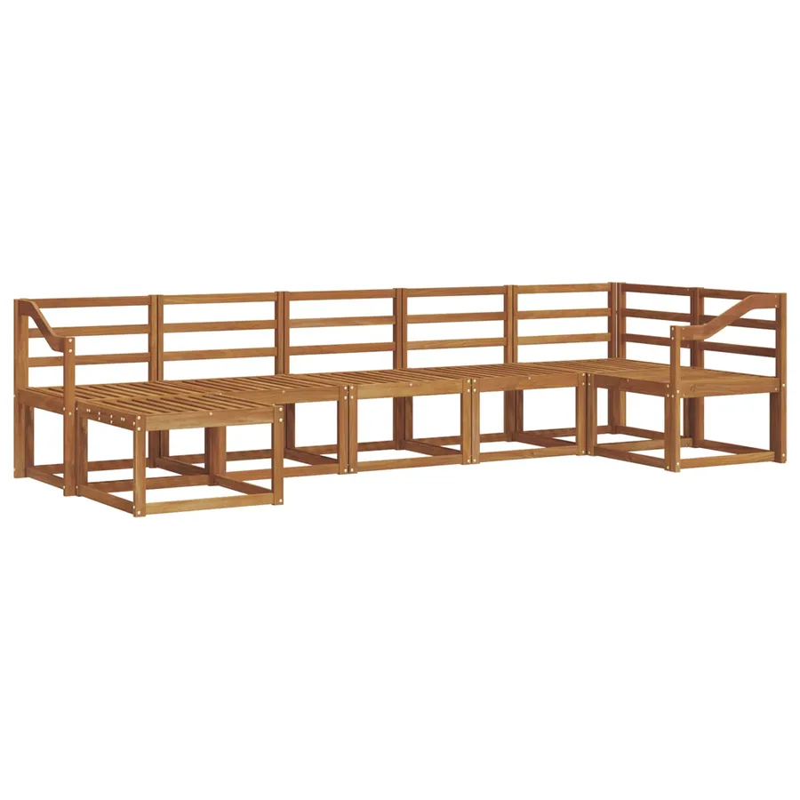 Ensemble de canapés d'extérieur 7 pcs Naturel - 2