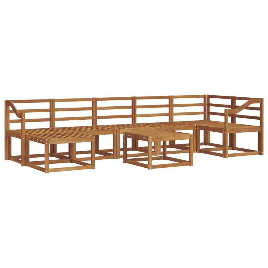 Ensemble de canapés d'extérieur 8 pcs Naturel - 2