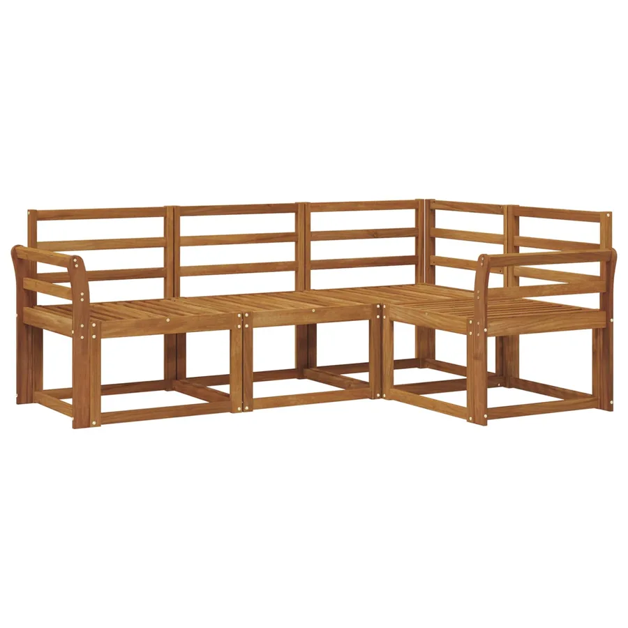 Ensemble de canapés d'extérieur 4 pcs Naturel - 2