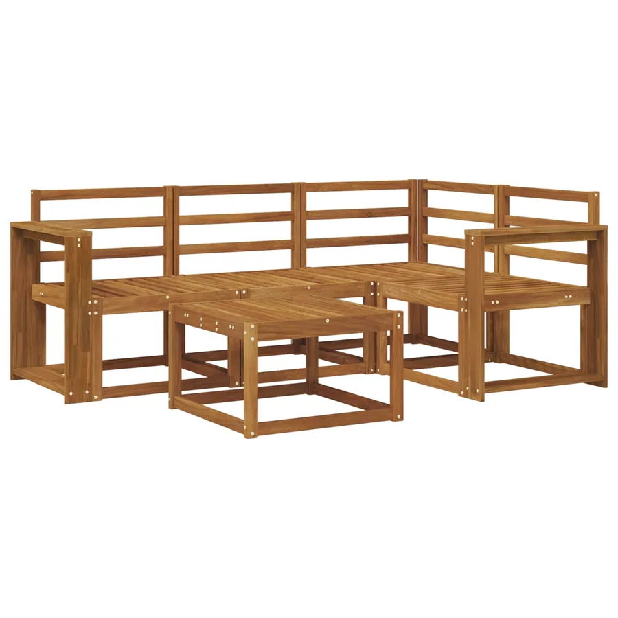 Ensemble de canapés d'extérieur 5 pcs Naturel - 2