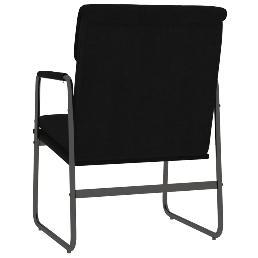 Chaise longue Noir 55x64x80 cm Tissu - 5