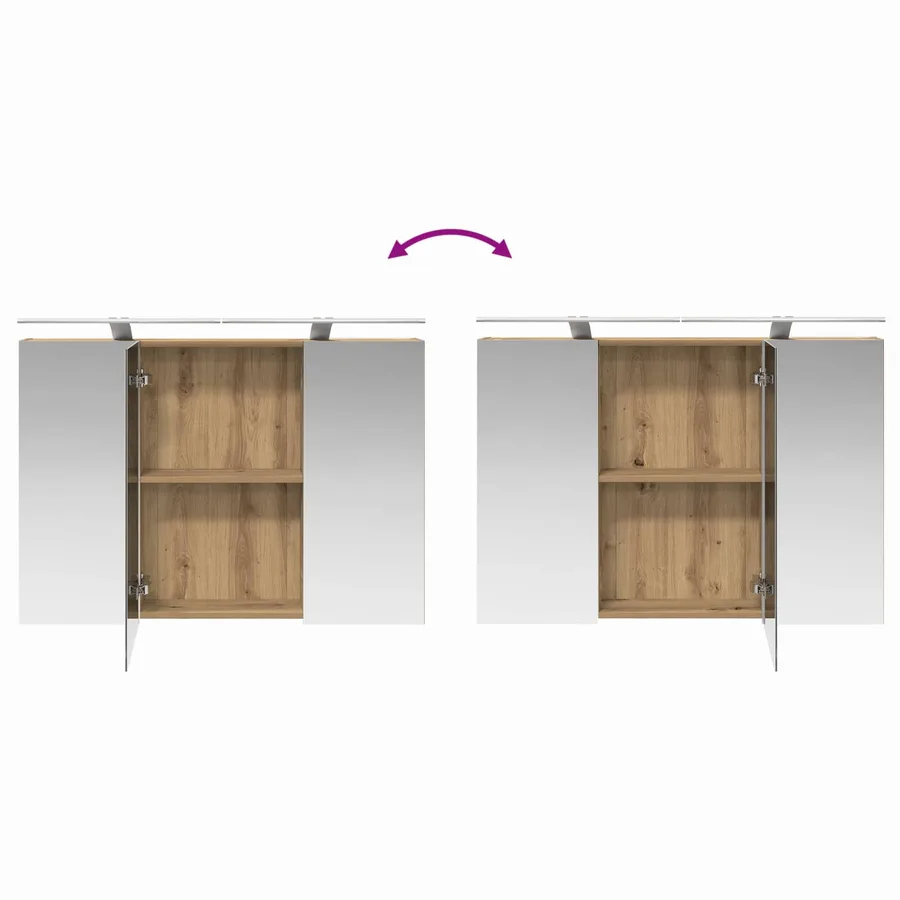 Ensemble d'armoire de salle de bain 4 pc Chêne artisanal - 12