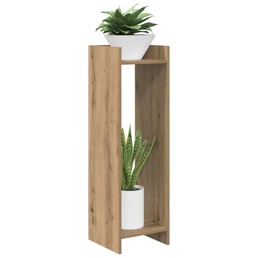 Support de Plante Chêne Artisanal 30 x 30 x 100 cm - 3