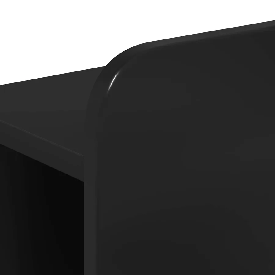 Cadre de lit avec rangement Noir 120 x 190 cm Bois d'ingénierie - 7