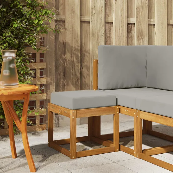 Banc de Tabouret Gris Naturel et Clair 43 x 43 x 37 cm