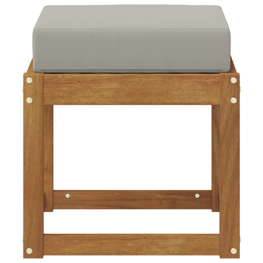 Banc de Tabouret Gris Naturel et Clair 43 x 43 x 37 cm - 3