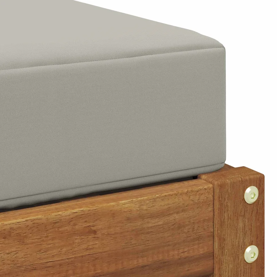 Banc de Tabouret Gris Naturel et Clair 43 x 43 x 37 cm - 6