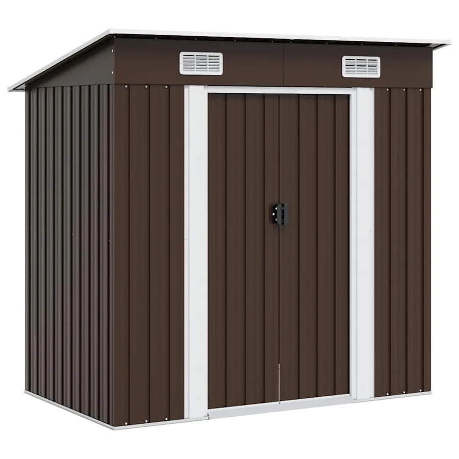 Abri de stockage pour jardin Marron 194x121x181 cm Acier