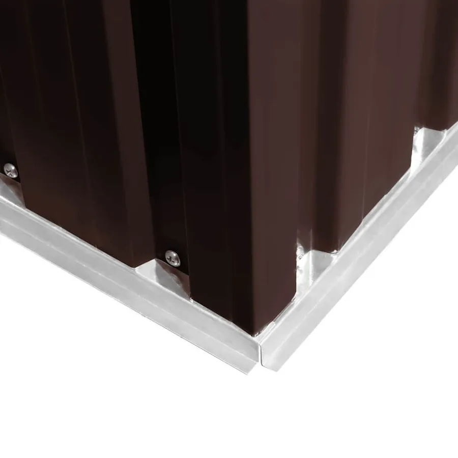 Abri de stockage pour jardin Marron 194x121x181 cm Acier - 8