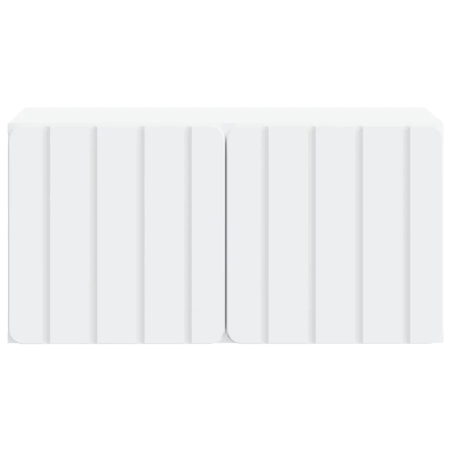 Meuble TV mural 59,5 x 31 x 30 cm Blanc Bois d'ingénierie - 6