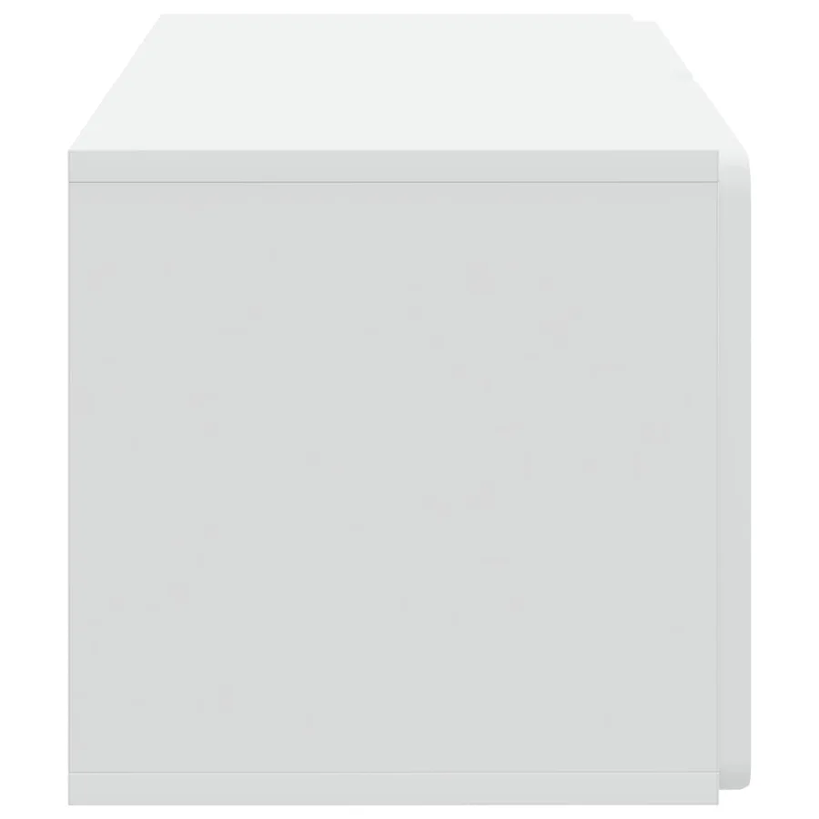 Meuble TV mural 59,5 x 31 x 30 cm Blanc Bois d'ingénierie - 7